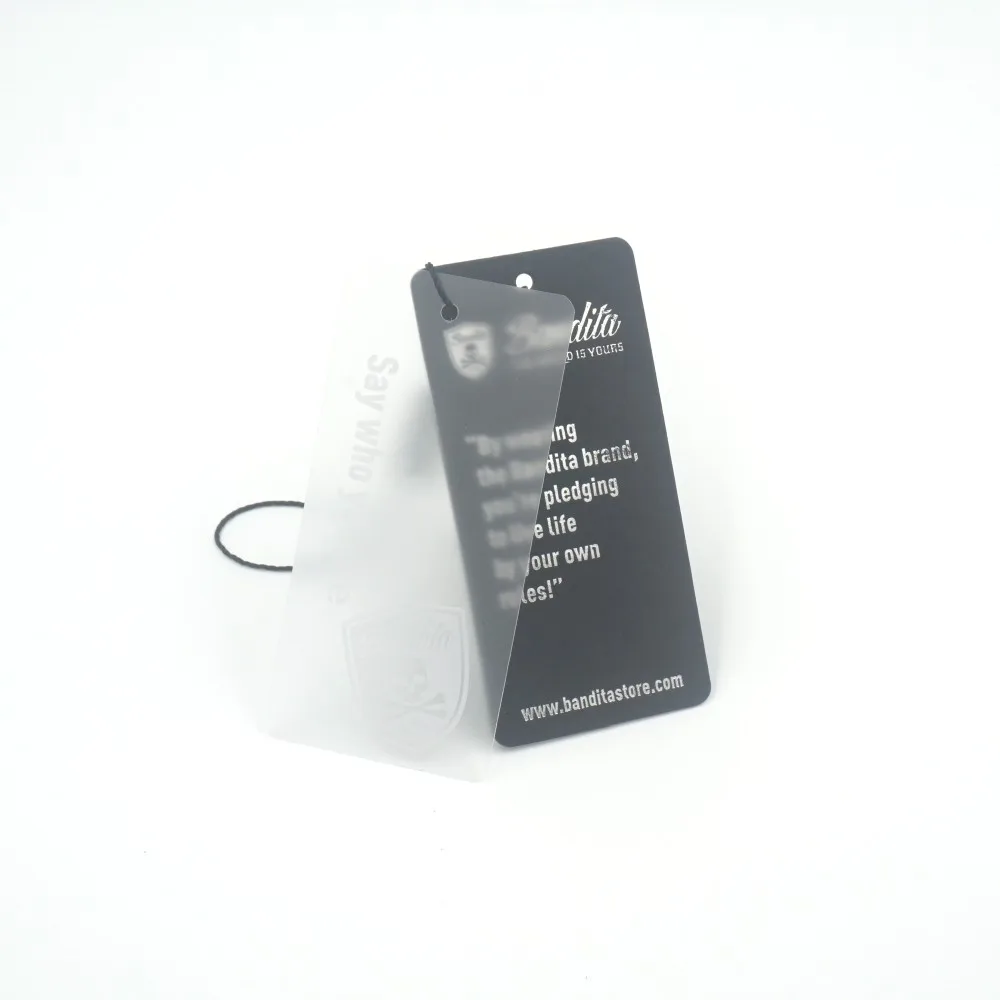 luxury thick black matte paper hang tags for dresses