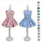 Fancy Pet Dog Dress Clothes Luxury Fancy Spring Dress Printed Dress For Chihuahua Teddy