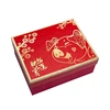 E&A newly product Chinese New Year gift packing square hat boxes ,hot sell square box for gift,high quality luxury