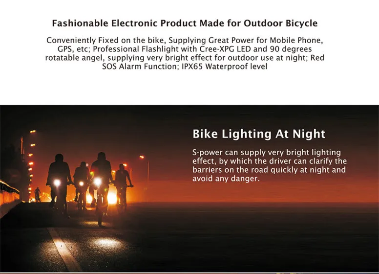 2016 Accessories Bicycle Waterproof Holder Phone Bike Front Light
