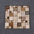 Parquet Marble Mosaic Glass and Stone 300x300mm Decorative Glass and Marble Stone Mosaic for Wall