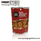 China suppliers transparent window stand up pouch for cookies biscuit snack packaging bag