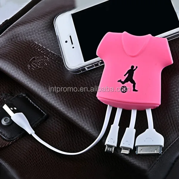 3 in 1 silicon USB Charging Cable