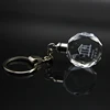 custom key holder key chain holder led crystal keychain led light 3d laser engraved logo crystal 3d