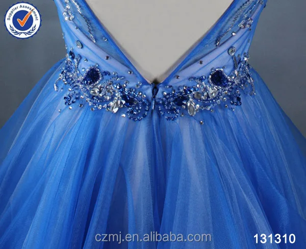bling bling ice blue short puffy homecoming dress made in China