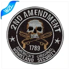 Custom skull embroidered security air force badges for clothes
