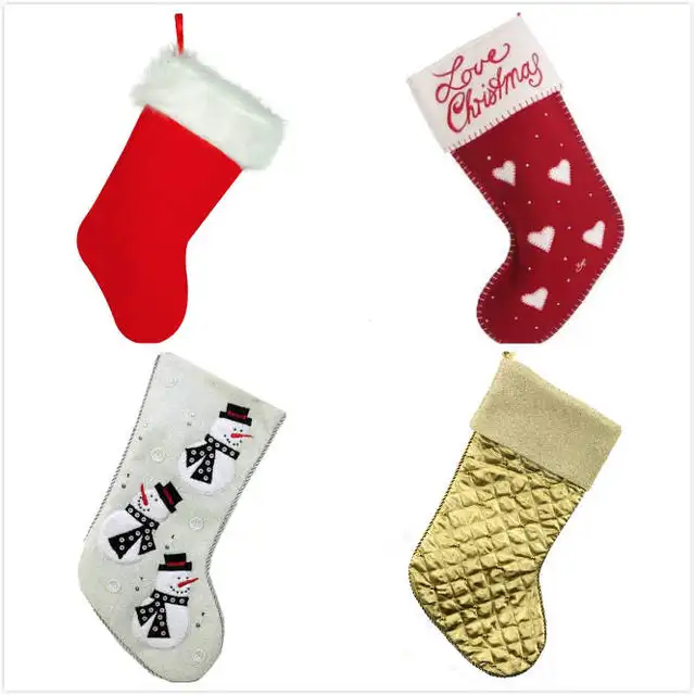 sample christmas santa stockings/cute christmas decoration socks
