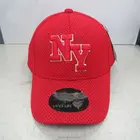 3D embroidery NY sport baseball hats and fashion caps hat red laminated cool comfort mesh