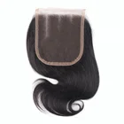 3 way part 4x4 14 inch lace closure brazilian italian weave human hair extension