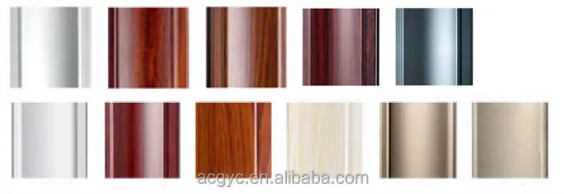 High quality wooden color German brand hardware Aluminum casement window & door double glazed