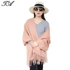 ladies' classic tassel scarf style big evening wrap scarf woolen shawl