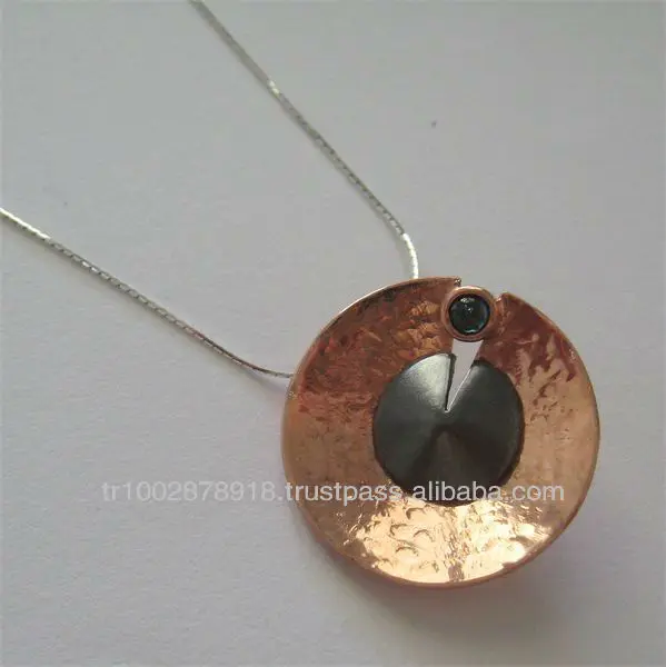 chain necklace pendant rose gold plated 925 sterling silver with