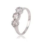 13764 Xuping 3 Zircon stone rings, rhodium latest finger ring design,cubic zirconia ring