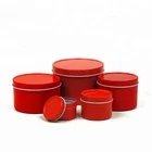 2 Tin Tall Round 2 Pieces 10oz Candle Tin Box