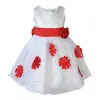 Summer sleeveless fashion kids party wear brand baby girls cotton dress