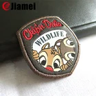 Fabric logo embroidery patch label stitched for clothing