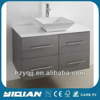 Colgado En La Pared De Color Blanco Jade Spar Encimera De Baño Vanidad