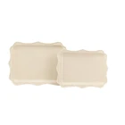 Wholesale wedding decoration ceramic rectangle flat dinner color plate / bulk ceramic plates