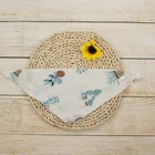 BPA Free Teething Scarf Baby Bandana Drool Bibs Organic Cotton India Muslin Bib