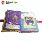 custom decorative soft plush fabric baby scrapbook photo album