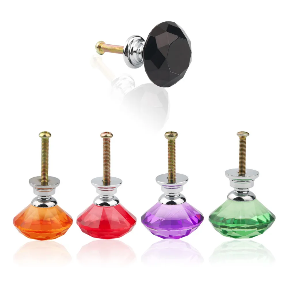 Crystal Plated Cabinet Handle Cupboard Closet Drawer Knob Pull Handles