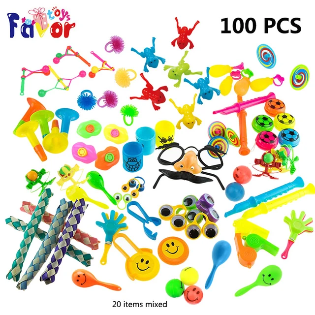 Amazon Hot Selling Party Supply 100PCS Assorted Party Favors Toy for Kids Birthday and Carnival Prizes