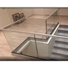 Interior tempered glass stairs railings with aluminum shoe