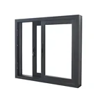 aluminum sliding window roller bearing with grill design hot sale or smart glass design