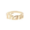 Custom Jewelry Personalized 18K Gold Name Ring