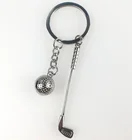 Golf Clubs and Golfball Keychain Bag Charm Sports Keychains Handmade for Car Keys, Accessories Key Chain for Women Men