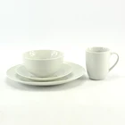 Cheap White Plain Porcelain Dinner Set 16 Pieces