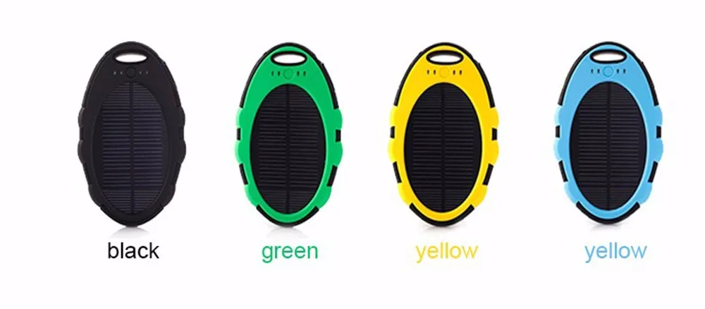 High quality custom Colorful Oval Waterproof USB Portable Solar Power Bank with LED light - ANKUX.COM
