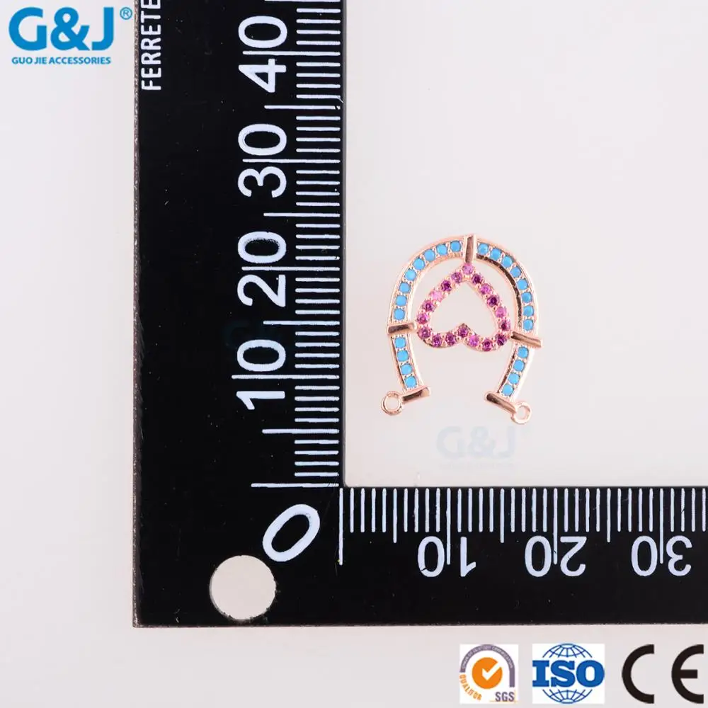 Guojie brand sale women jewelry necklace high quality simple design customize rose gold blank heart pendant