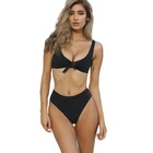 Summer new in chest knotted sexy swimsuit women Bikini Two-piece