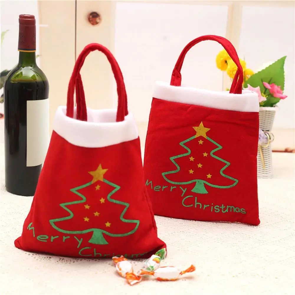 creative christmas tree pattern candy bag handbag home party