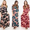 Online Shopping African Fashion Designs Plus Size Autumn Floral Printed Maxi Dress For Women Wholesale Custom 2017