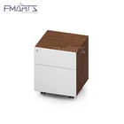 Solid Wood Executive Office Furniture Space Saving Mobile Filing Cabinet