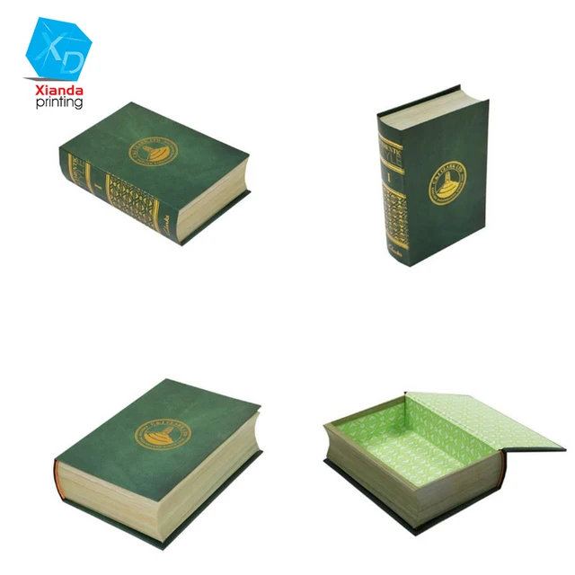 custom book shape paper a gift box, paper flagon boxes with