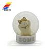 Customized Animal Crystal Ball Gold Lucky Cat Snow Ball Souvenir Gift glass ball with snow inside