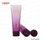 D40 body lotion/body wash squeeze empty PE plastic cosmetic packaging tube with flip top custom make