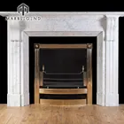 custom antique Fireplace Surround white carrara marble fireplace