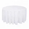 Hotel Table Linen 100% Polyester Solid Color White Round Tablecloth