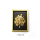 Leaf Metal Decor Metal Gold Leaf Metal 3D Sticker Display Frame Wall Art Home Decor