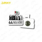Factory Directly Metal UAE National Day Logo emblem Badge brooch pin With Round Magnet at the back