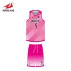 Hot Sale Pink Basketball Jersey Dri Fit Top Style Basketball Shirt Uniforms Wear Design Sublimation Basketball Jersey