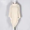 RM146 Thick Knitted White Plain Color Scarf Warm Magic Oversized Shawls Clothing For Women