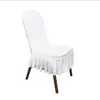 Universal White Pleated Skirted Spandex Chair Covers For Weddings Decoration Party