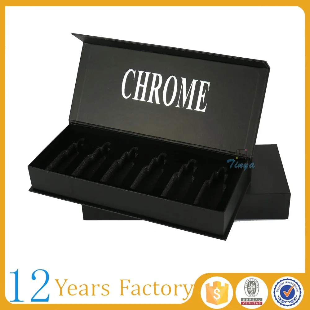 black luxury design cardboard gift box with lid