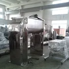 WLDH industrial wet dry powder granules Horizontal drum double screw ribbon blade mixer mixing blending blender