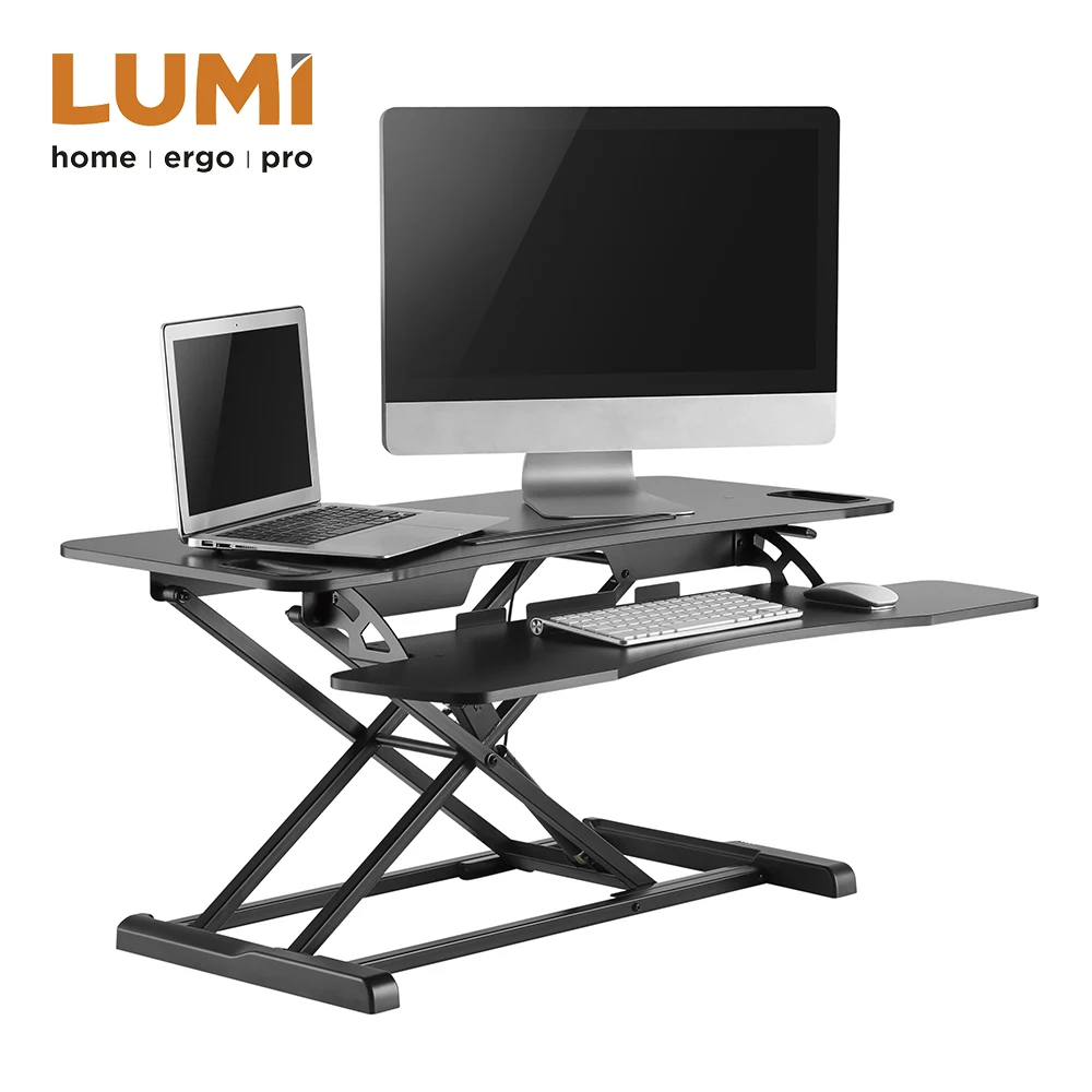 Standing Modern Desk Sit Stand Up Dual Monitor Office Height